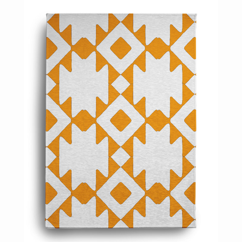 Chenille Geometric Indoor Rug, Rectangle 4' x 6'