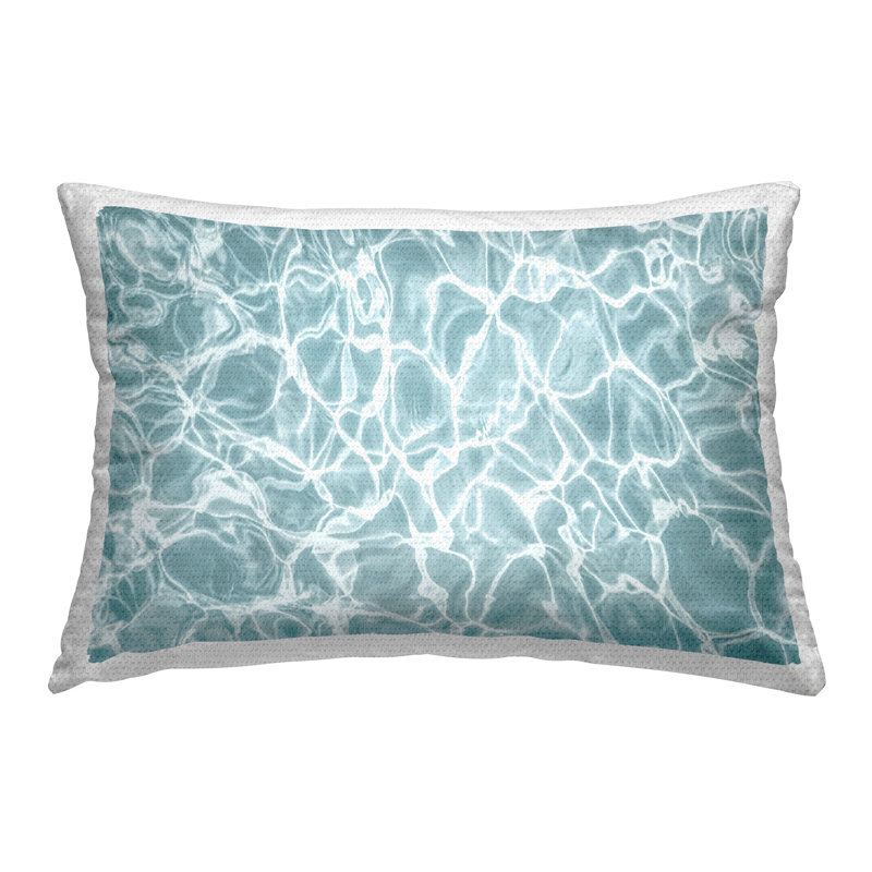 Coussin extérieur Hockey Sticks par Lil 'Rue, 14"H x 20"W, Rectangular, Blue Abstract 1
