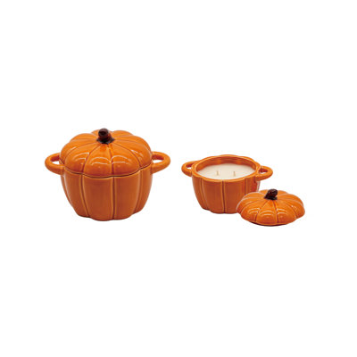 Holiday Ceramic Jar Candle with Holder
