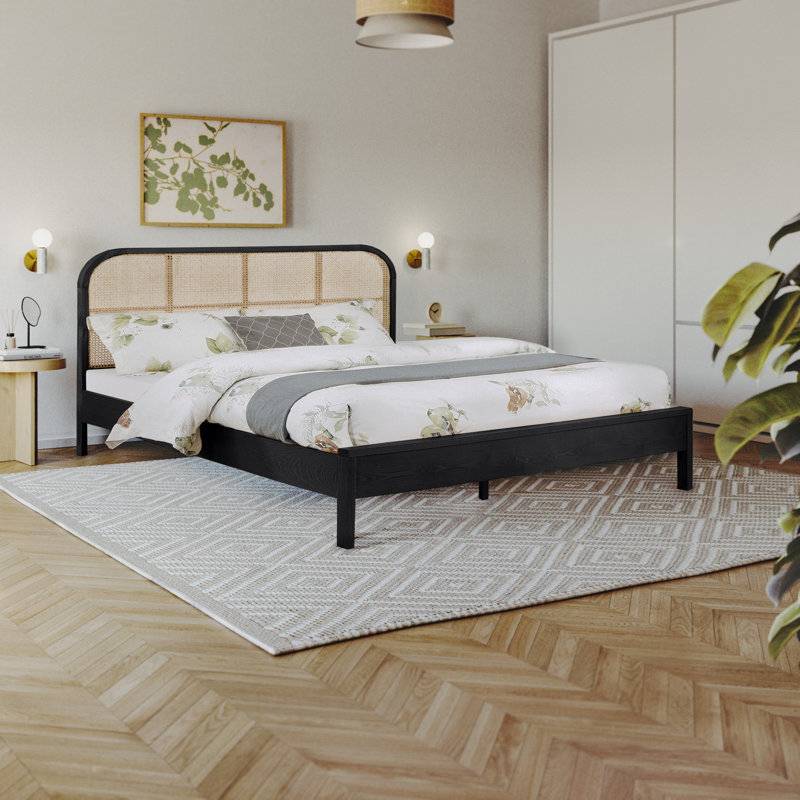 Ennis Cane Bed, Black, Full