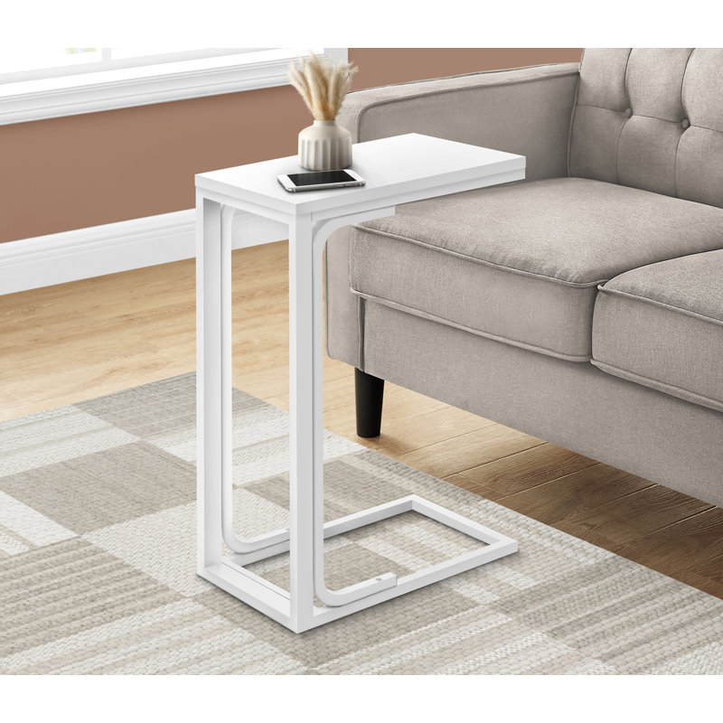Table d'appoint, en forme de C, bout, côté, collation, salon, chambre à coucher, contemporain, moderne