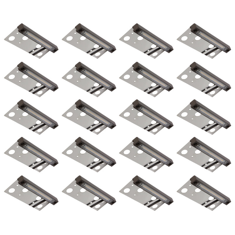 Dark Bronze Low Voltage Integrated LED Metal Step Light Pack