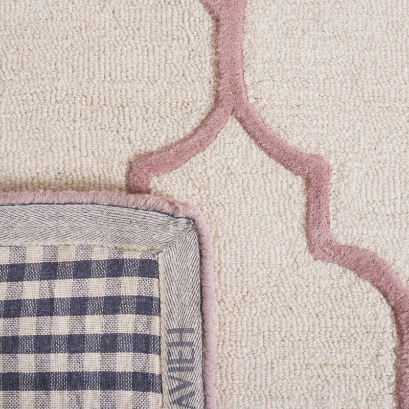 Cannen Hand Tufted Wool Geometric Rug, Rectangle 3' x 5'