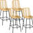 26" Counter Height Bar Stools Of 4, Kitchen Island Stools, Yellow Seat And Back For Breathable Comfort Space, Strong Steel Frame With Foot Pad 4, Seating, & Back, Construction