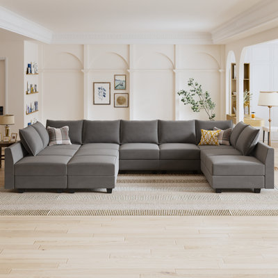 Canapé modulaire en velours Kandle