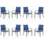 Powder-coated Steel Outdoor Dining Armchair-64806187