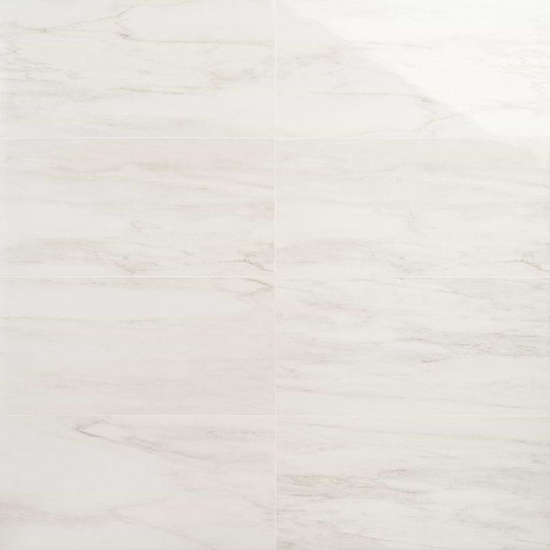 Dreamstone 12X24 Polished Porcelain Tile, Dolomite Snow Polished