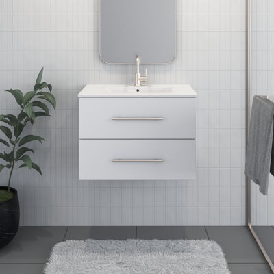 Agustiniano 30'' Single Bathroom Vanity with Ceramic Top