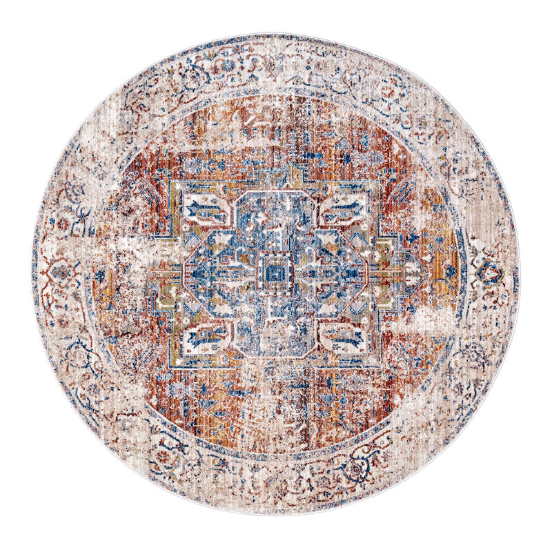 Moreta Oriental Indoor Rug, Round 5'