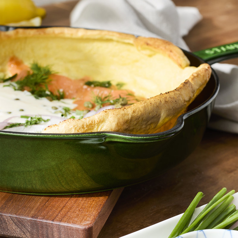 Staub Cast Iron 11-Inch Traditional Skillet - White Truffle, White Truffle