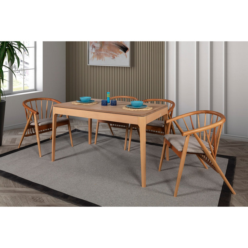 Lought 4 -Person Butterfly Leaf Dining Set