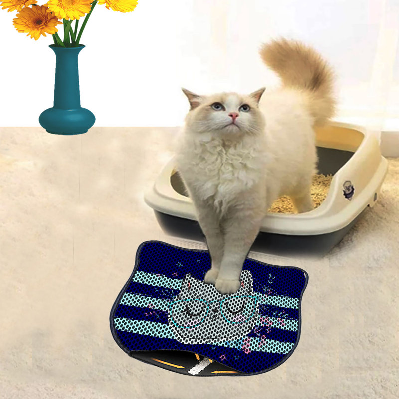 Durable Cat Litter Mat, 15.7 x 19.7 inches | 50% PVC / 50% Polyester, Machine Washable & Vacuum Friendly | Perfect for Easy Cleanup, Non-Slip Design to Keep Your Home Clean & Fresh, Ideal for Pet Owners
