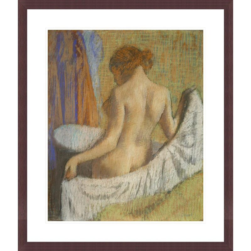 «After the Bath» par Edgar Degas, impression giclée sur cadre, H 27,41 po x l 23,5 po