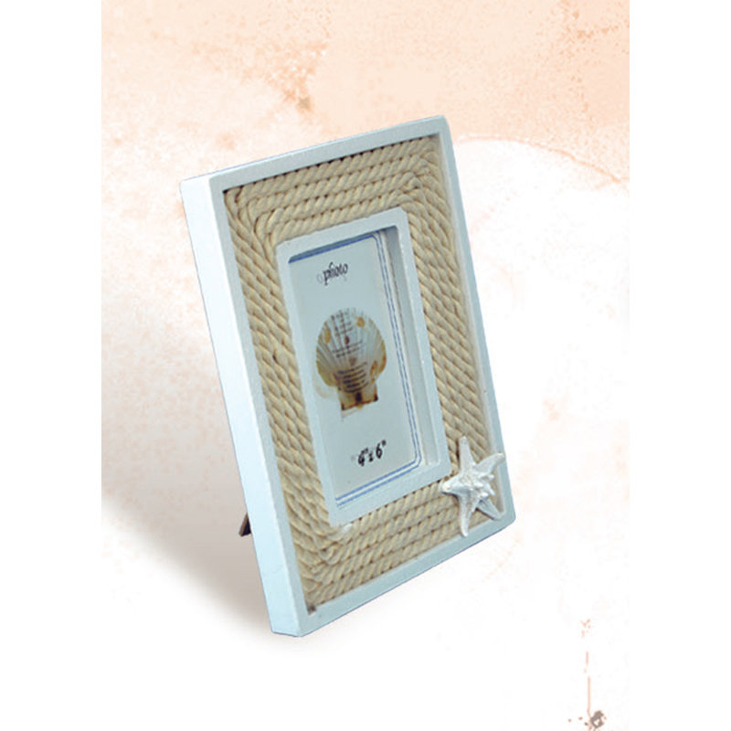Cadre photo simple gaufré beige Kiersten 4 "x 6"