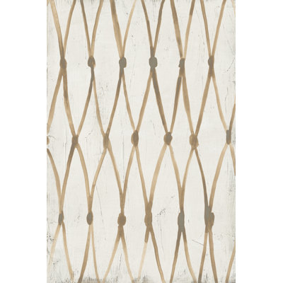 Neutral Lattice IV 1 Piece Wrapped Canvas Wall Art
