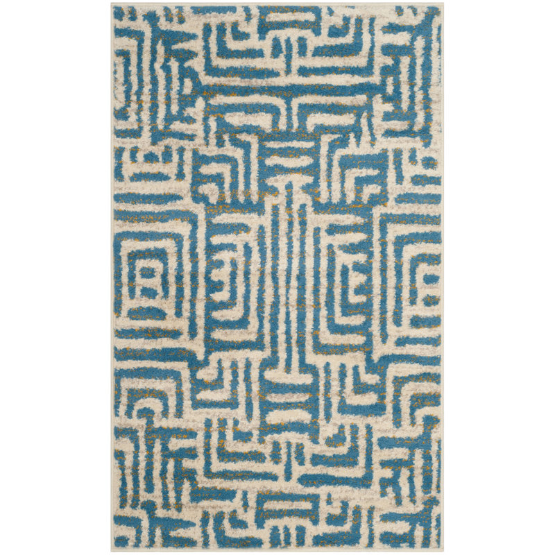 Tapis géométrique Allenby Performance, Rectangulaire 3 pi x 5 pi