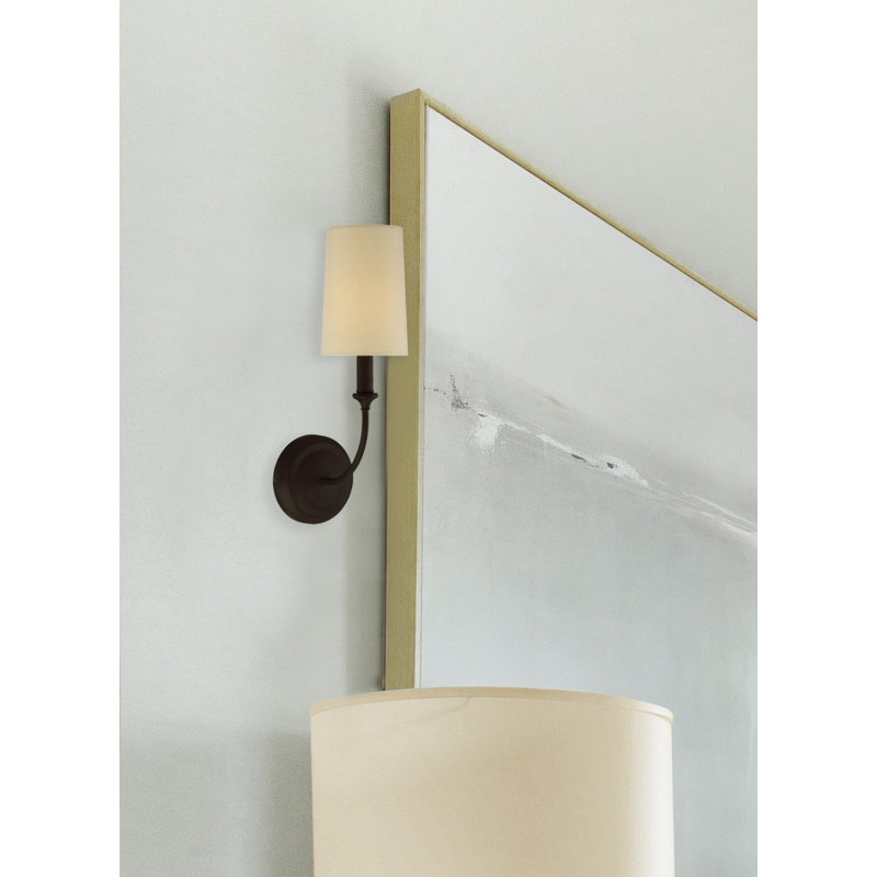 Moriz Steel Armed Sconce, Dark Bronze
