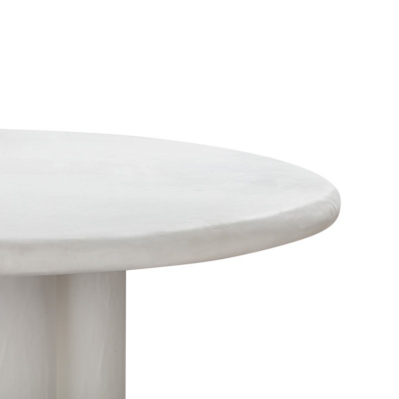 Amoz 59.3'' Round Dining Table, White