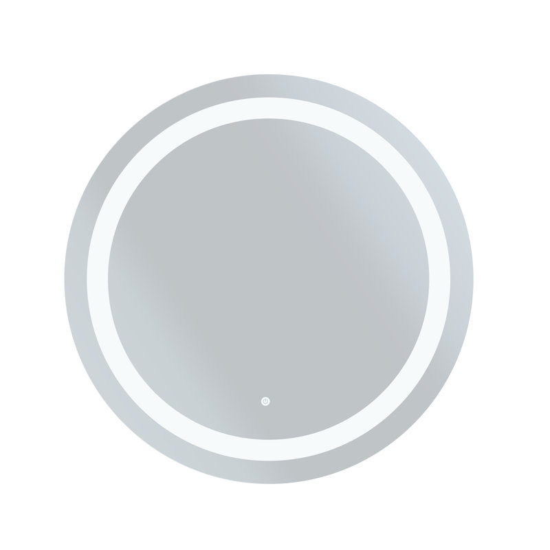 Wall-mounted LED Mirror with 27.5" Diameter