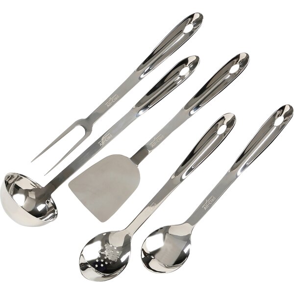 Stainless-Steel Kitchen Utensil Set Premium Nonstick & Heat Resistant  Kitchen Gadgets Turner Server Ladle Serving Spoon Whisk Tongs - China  Stainless-Steel Cooking Utensils and Kitchen Utensil Set price