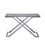 Avilee 120cm Metal Console Table for Living Room Furniture, Modern Glass Top Hallway Table, Entrance Table-91854424-91854425
