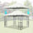 10X10 Ft Outdoor Patio Gazebo Replacement Canopy,Double Tiered Gazebo Tent Roof Top Cover Only Great Wall Border(Frame Not Include)-Beige-123826960