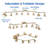 51.2" 8 -Light Track Lighting Kit,Matte Brass Adjustable,GU10 Socket Bulbs