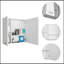 Armoire à pharmacie Kenya, miroir, double porte, quatre tablettes intérieures