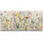 Vibrant Wildflower " Colorful Boho French Floral Decor " Large Framed Canvas Print 3 Pieces Wall Art-90890092-90890093