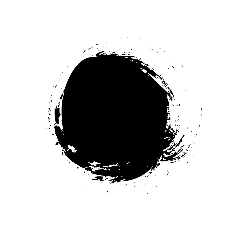 Circle Brush Stroke - Wrapped Canvas Painting, 30cm H x 30cm W x 3.8 cm D