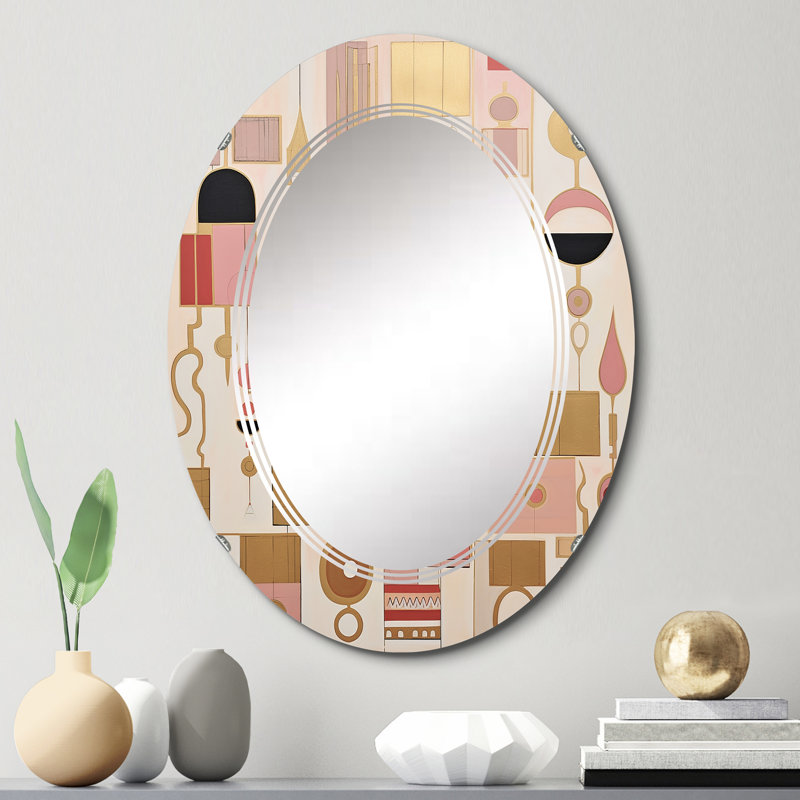 Alzarra - Miroir mural moderne ovale, 30 po x 20 po