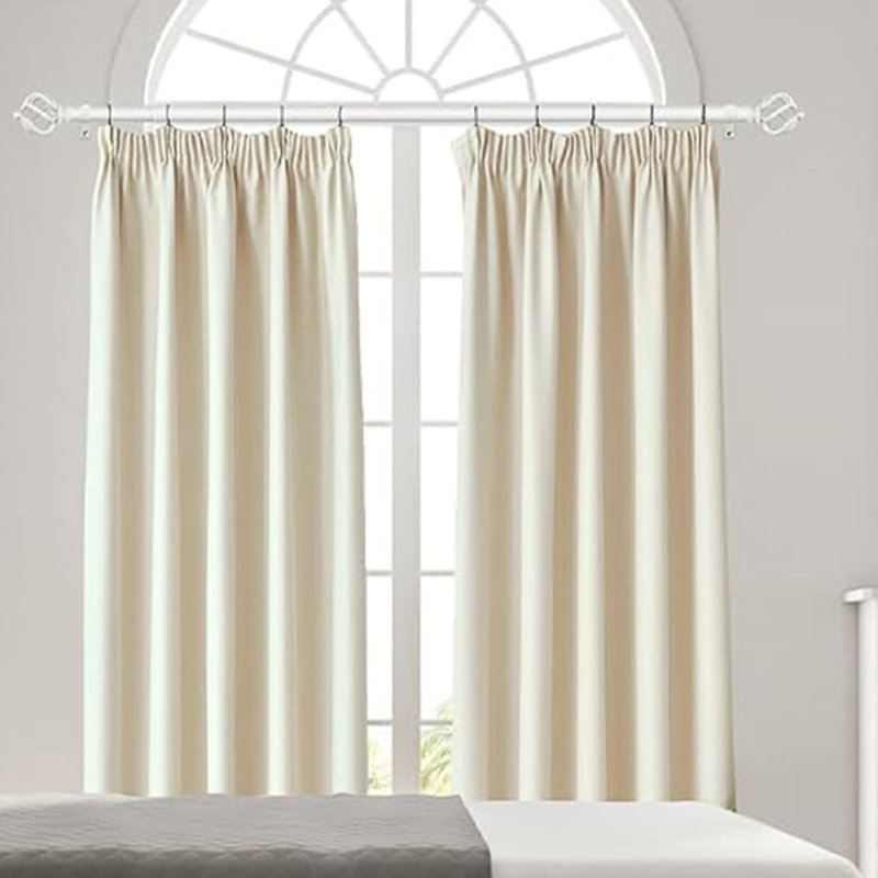 80cm Straight Tension Shower Curtain Rod & Hook Set, Matte White