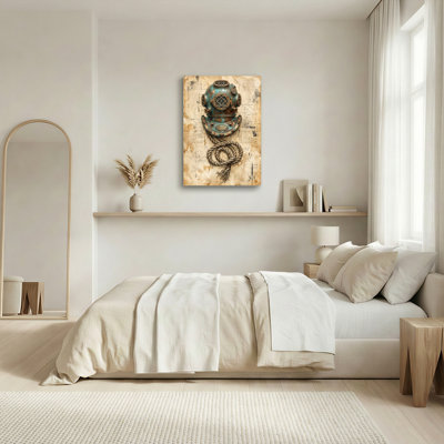 Art mural sur toile Gallery Wrap pour le salon, la chambre à coucher, le bureau ou le vestibule - décoration murale décorative avec plongée rétro