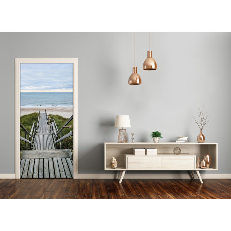 Way To The Beach Door Decal