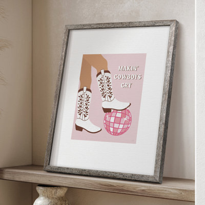 Makin Cowboys Cry Framed Print - Solid Wood