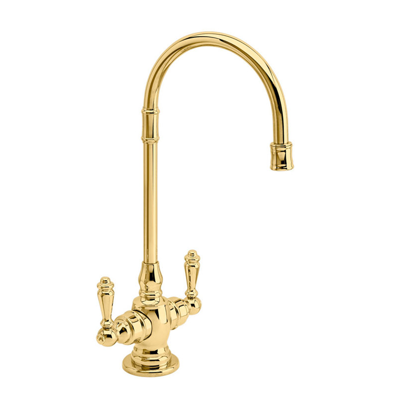 Pembroke Bar Faucet - Lever Handles, Unlacquered Polished Brass