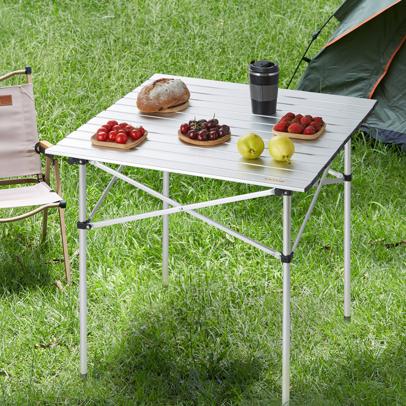 Compact Aluminum Folding Camping Table with Carry Bag