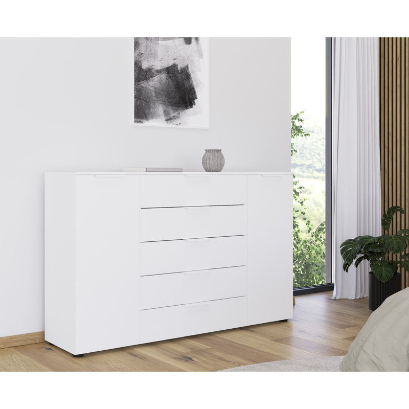 Flipp 5 - Drawer Chest of Drawers, Alpine White/White