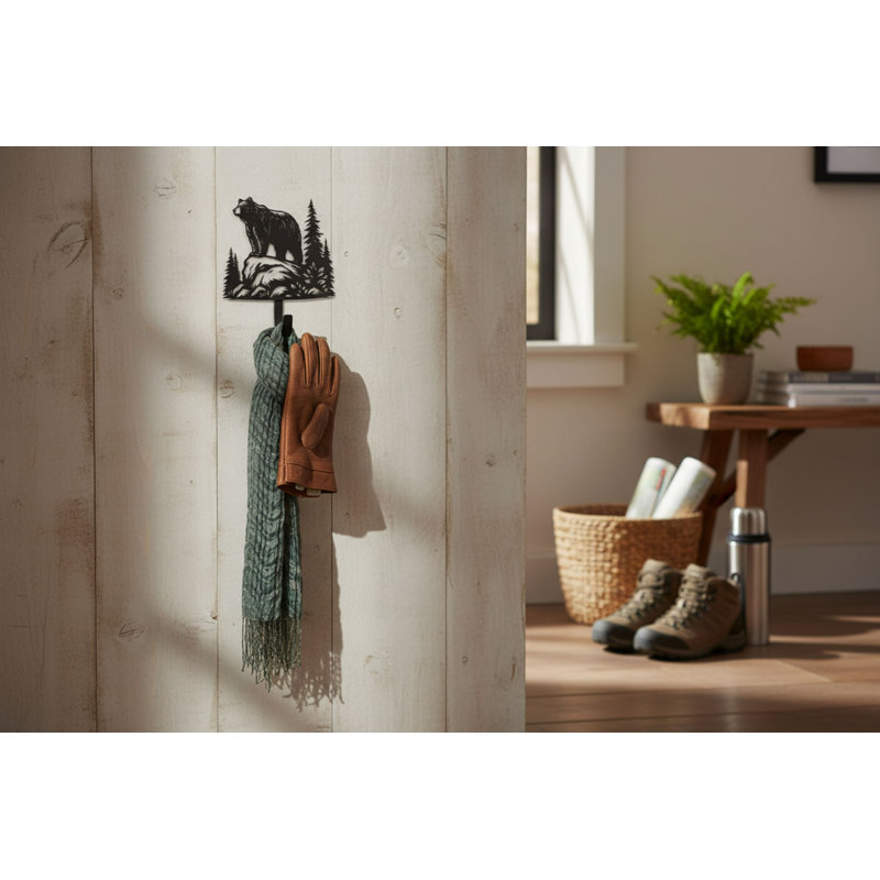 BEAR ON ROCK HOOK