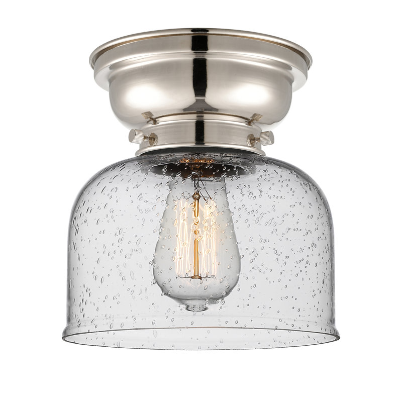 Plafonnier encastré 8 lumières Moody, Grainé, Nickel poli, Ampoule DEL 6 watts Vinage