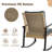 3 Piece Outdoor Wicker Rocking Gray Bistro Set with 2 Lumber Pillows
