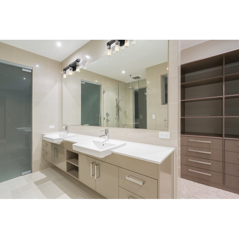 Éclairage pour meuble-lavabo Charles, Bois de grange cendré, 3