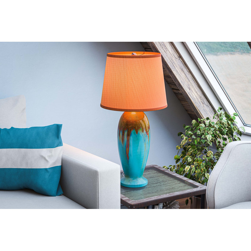 Tucson Ceramic Table Lamp - Teal