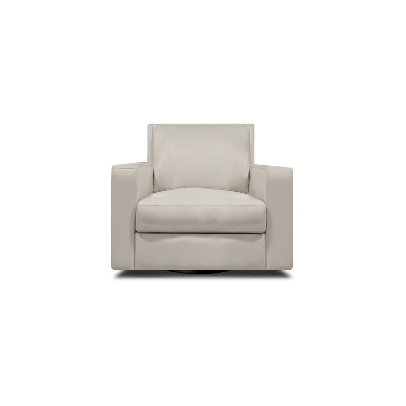 Sterne Leather Swivel Armchair