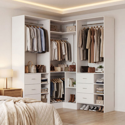 Unité de rangement réglable pour garde-robe modulaire