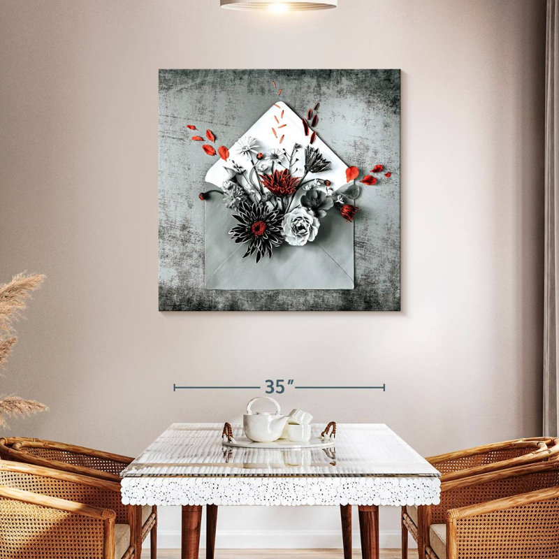 Fleurs Harnek dans une enveloppe Pop, H 39 po x l 39 po