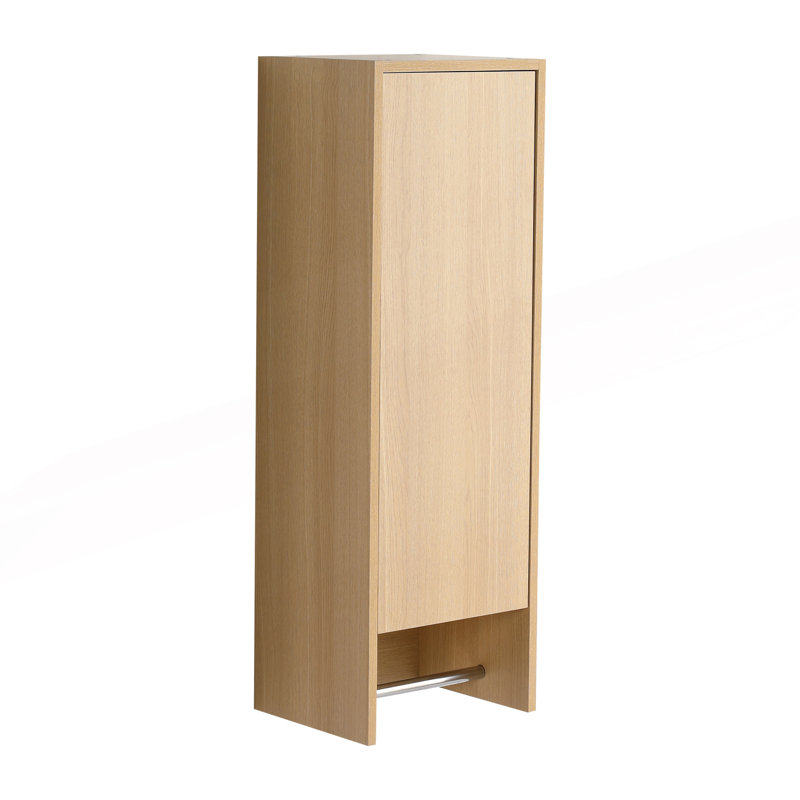 Armoire murale avec porte-serviettes mural, Chêne