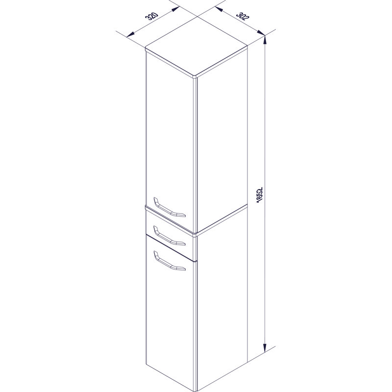 Milano Bathroom Cabinet, Knotted oak