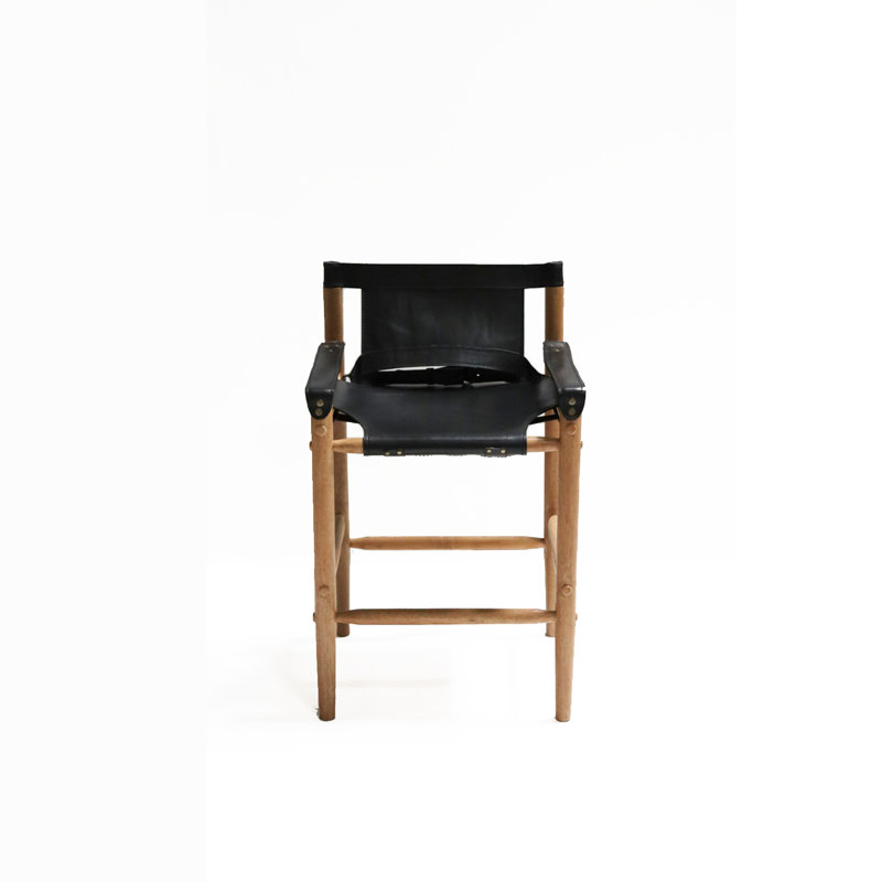 Counter Stool with Solid Wood Frame