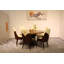 Vogue Lux Orange 61" Round Dining Set-1129307981-1114363437-1114363434